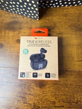 Helix True Wireless Earbuds and Charging Case - Black